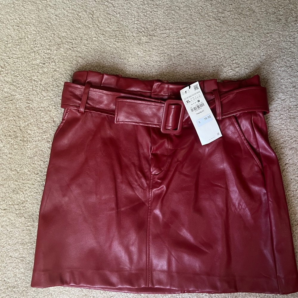 Zara faux leather skirt